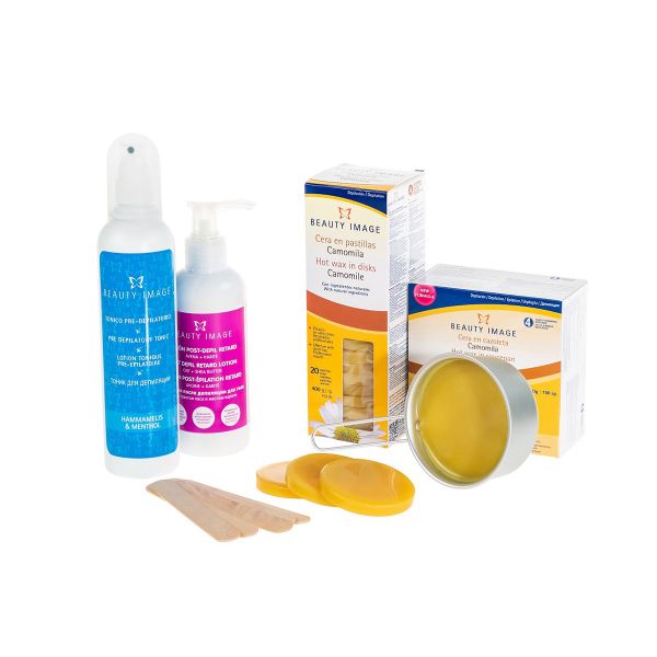 Waxing-Set | Starter (Kamille) Heißwachs-Töpfchen + Scheiben